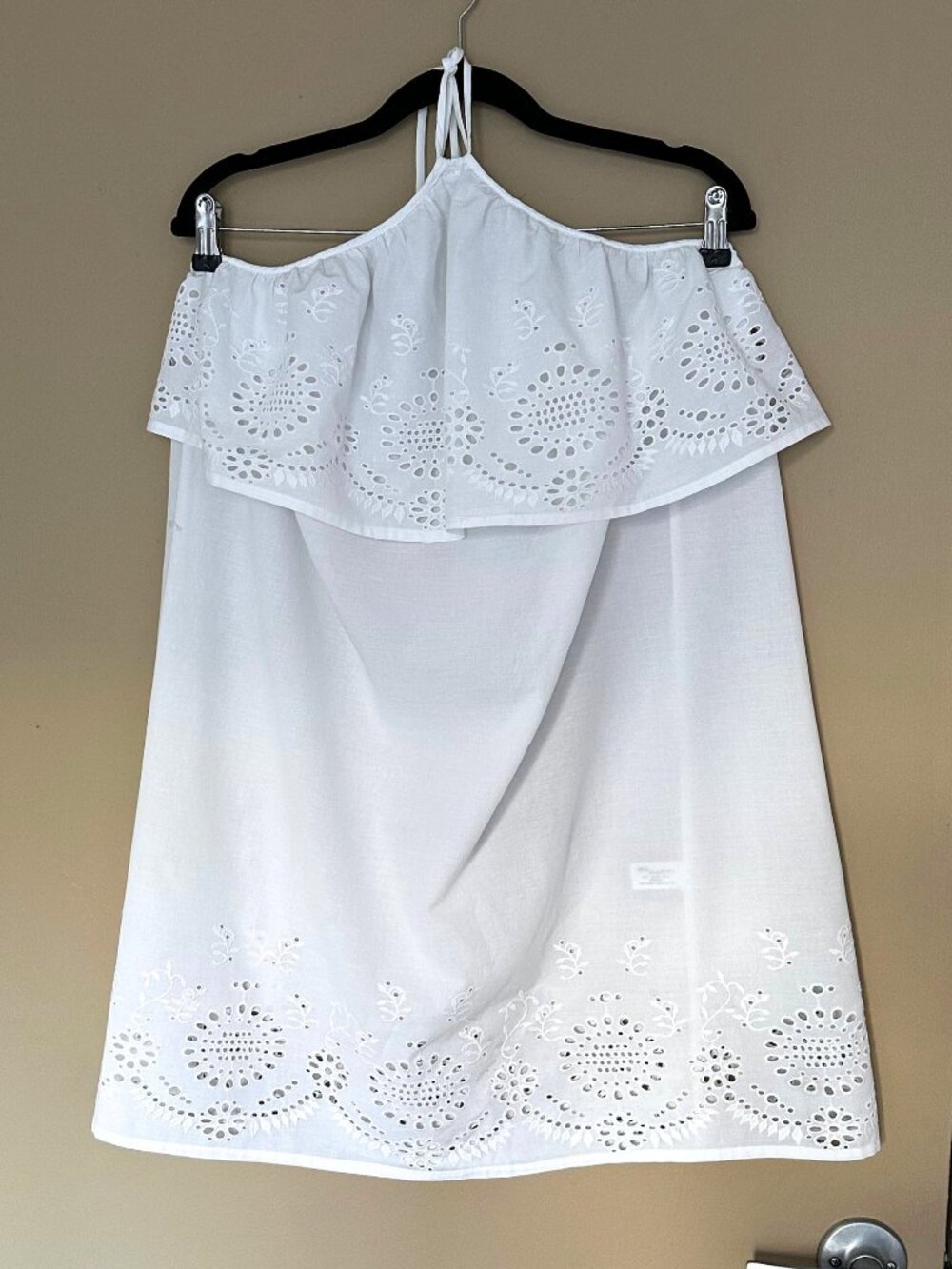 ASOS White Eyelet Swim Cover-Up | US 4 (UK 8 / EU 36)